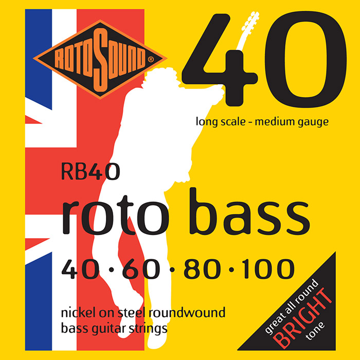 An image of Rotosound Roto Bass Yellow String Set 40-100 | PMT Online