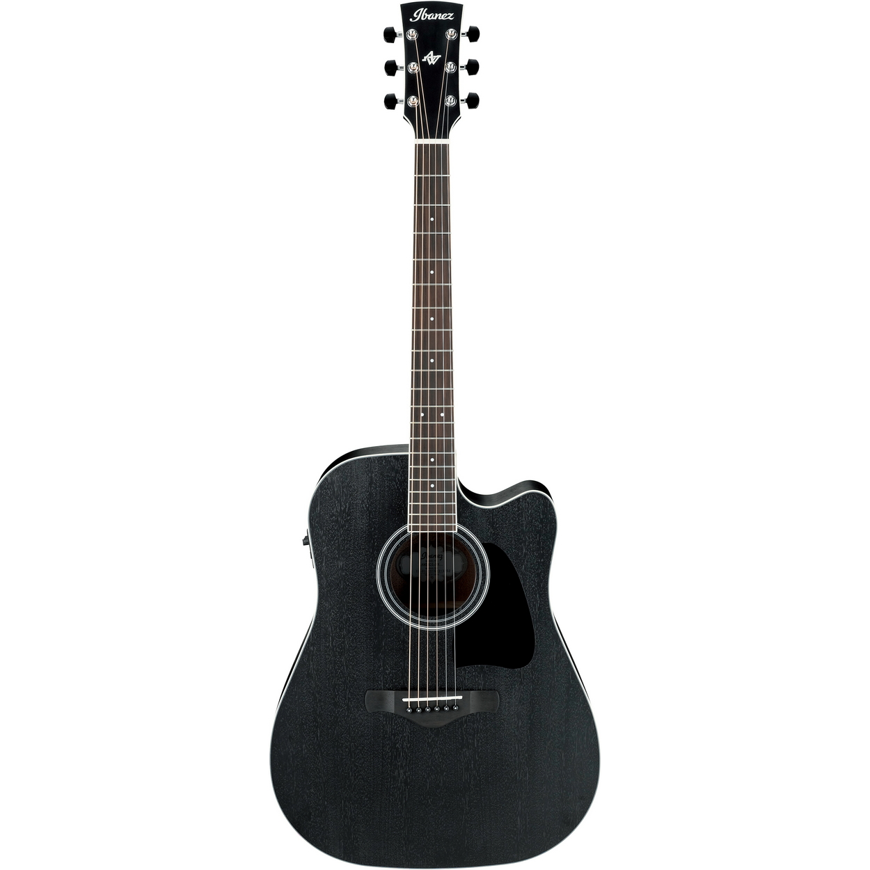 An image of Ibanez AW84CE Artwood Electro Acoustic Weathered Black Open Pore  | PMT Online