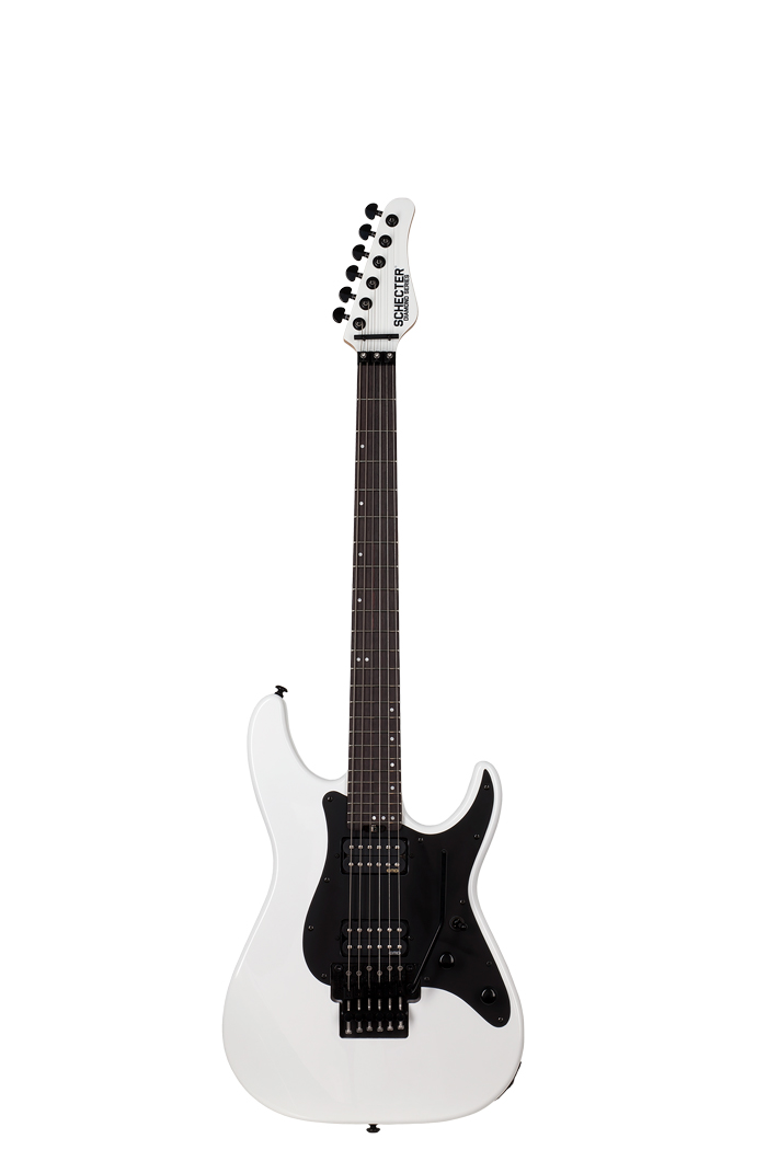 An image of Schecter Sun Valley Super Shredder with Floyd Rose in White | PMT Online