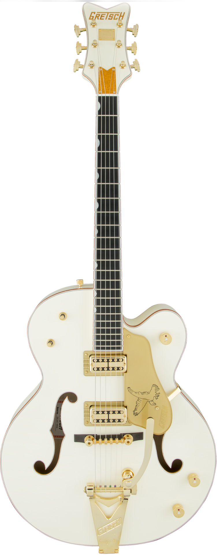 An image of Gretsch G6136T-59GE White Falcon with Bigsby Vintage White Lacquer | PMT Online