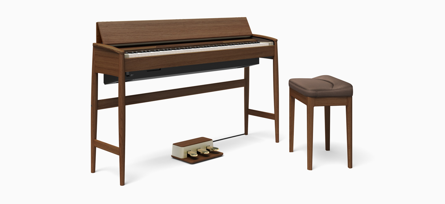 An image of Roland Kiyola KF-10 Digital Piano with Stool Walnut | PMT Online