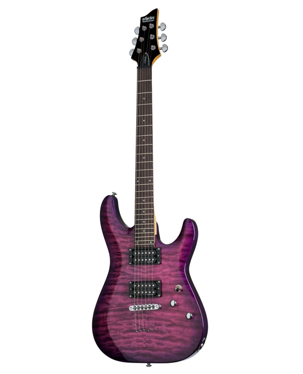 An image of Schecter C-6 Plus in Electric Magenta | PMT Online