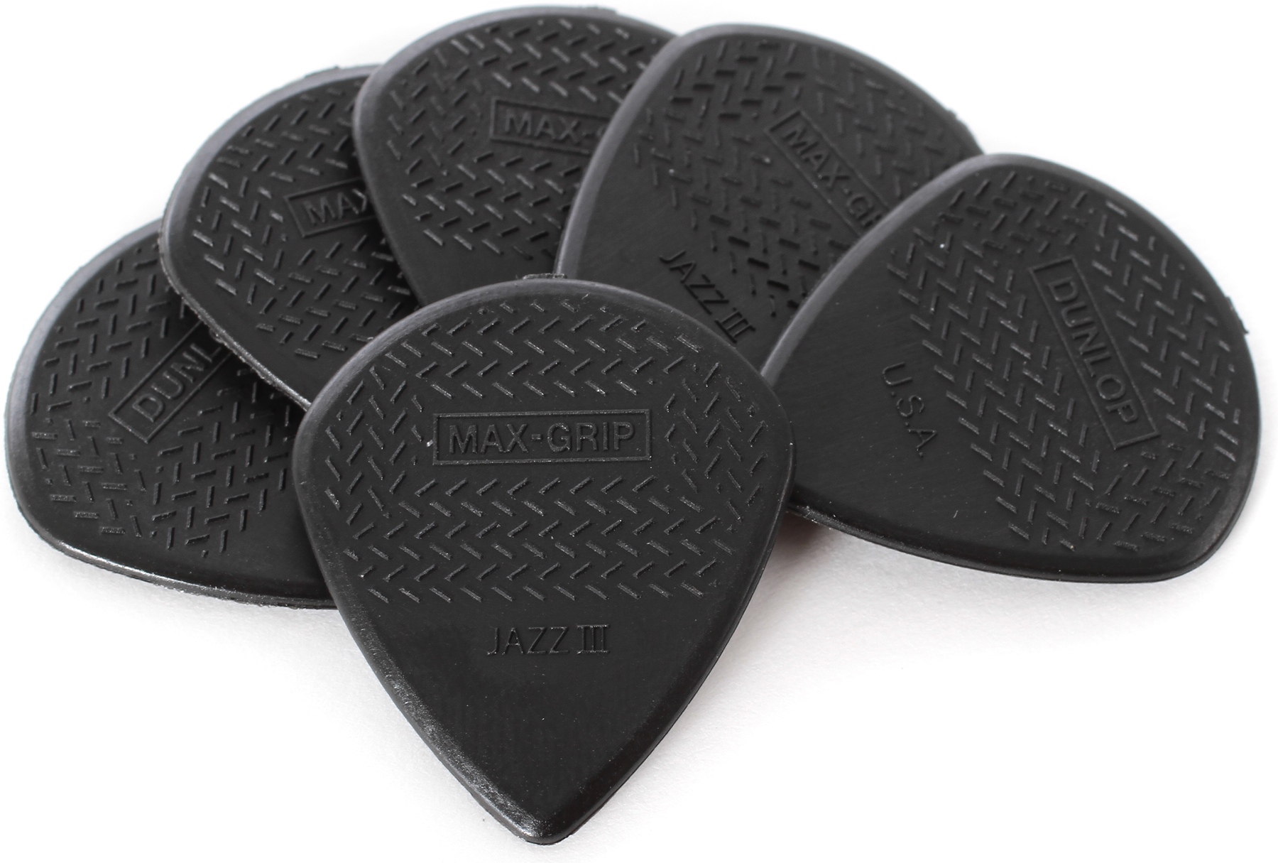 An image of Dunlop Nylon Jazz III Max Grip Black Players (6 Pack) | PMT Online