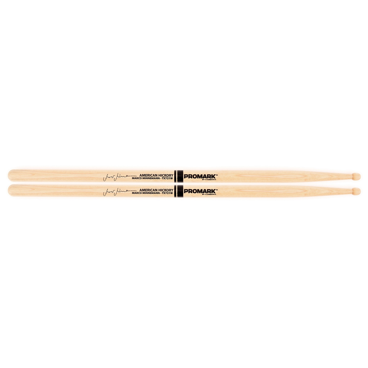 An image of Promark Hickory 721 Marco Minnemann Wood Tip Drumstick Pair | PMT Online