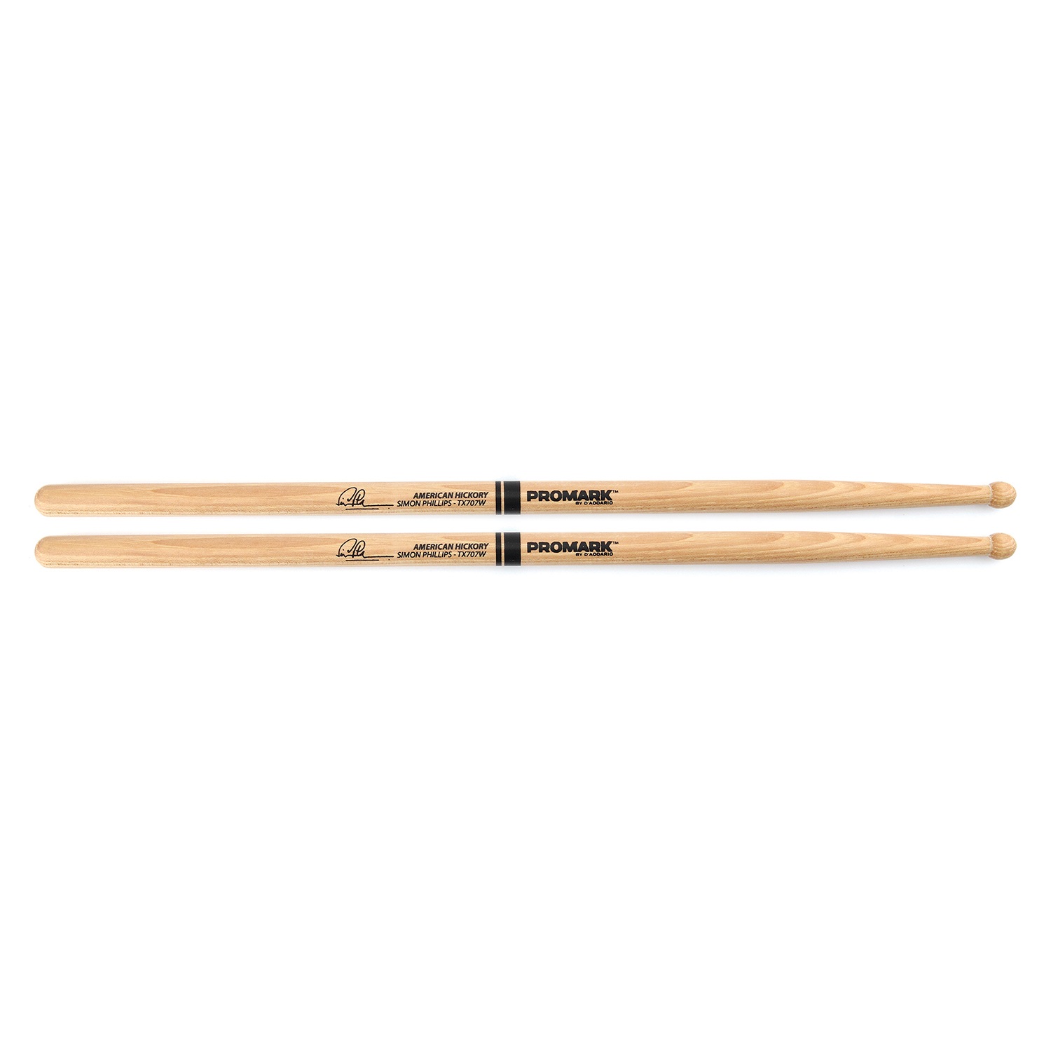 An image of Promark Hickory 707 Simon Phillips Wood Tip Drumstick Pair