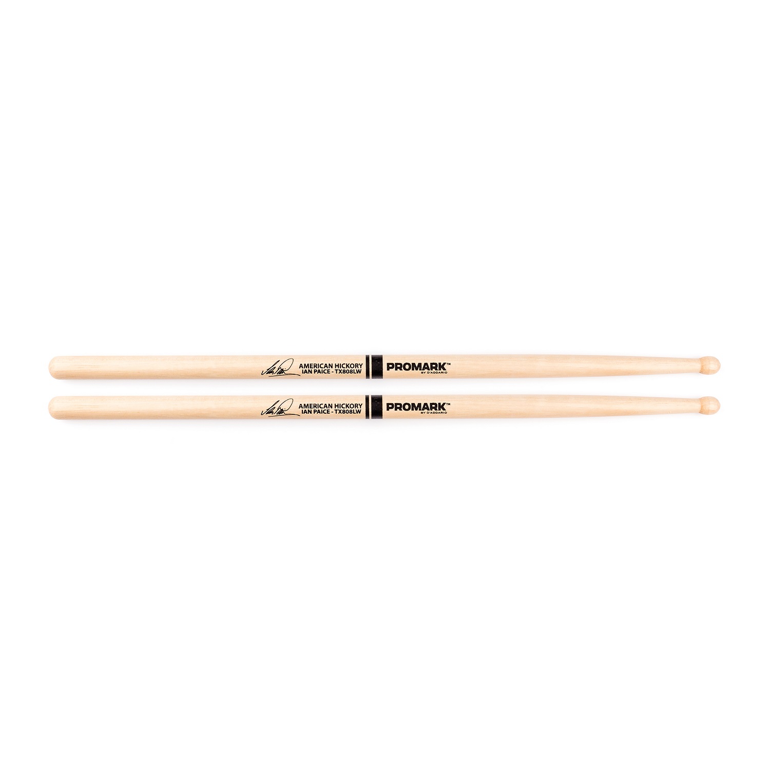 An image of Promark Hickory 808L Wood Tip Ian Paice Drumstick Pair | PMT Online