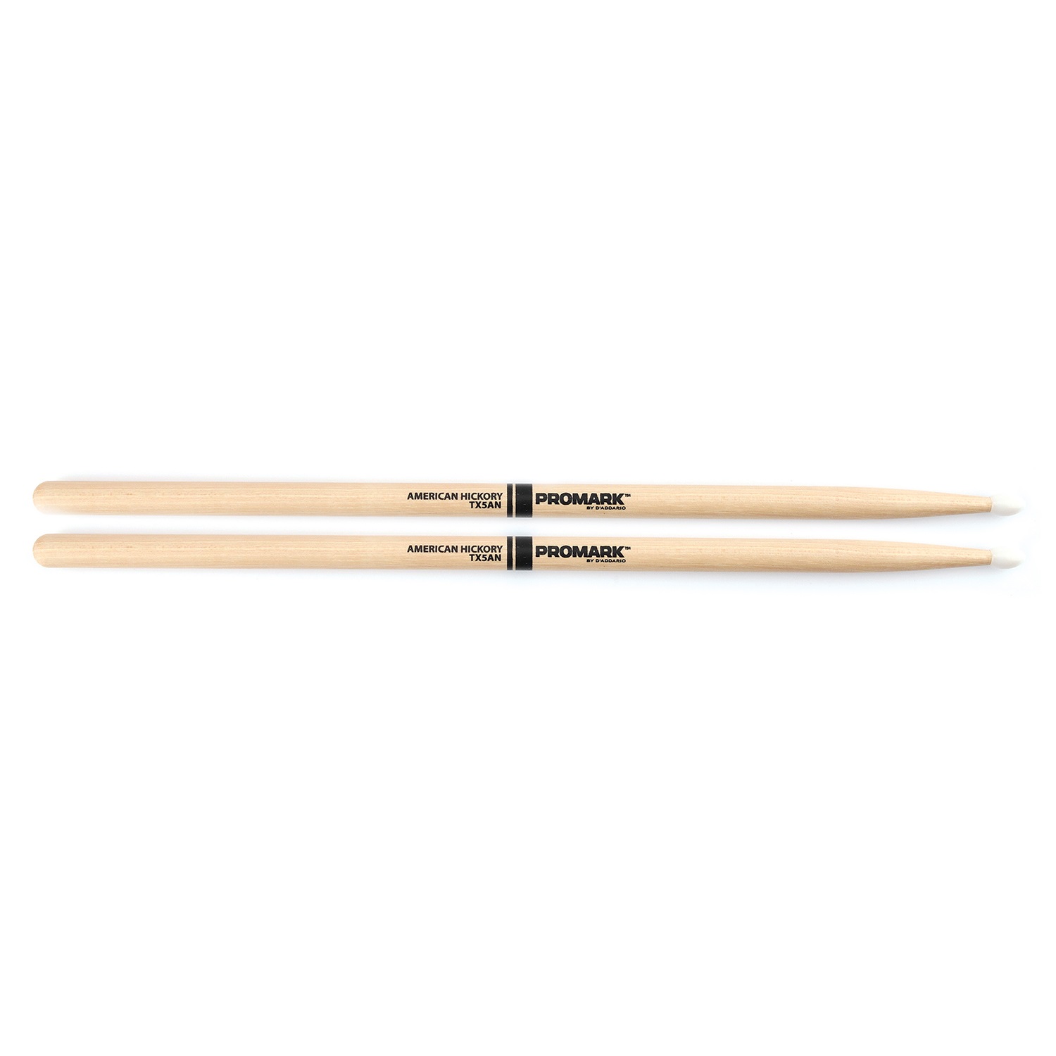An image of Promark Hickory 5A Nylon Tip Drumstick Pair | PMT Online