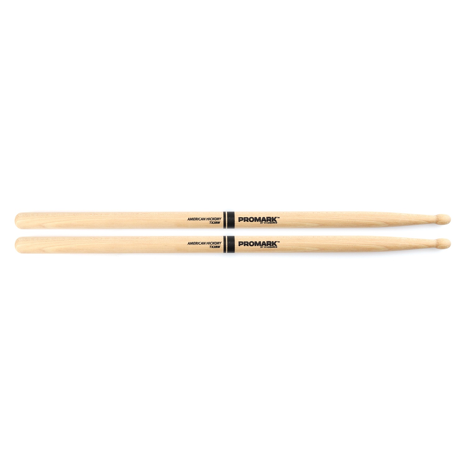 An image of Promark Hickory 2B Wood Tip Drumstick Pair