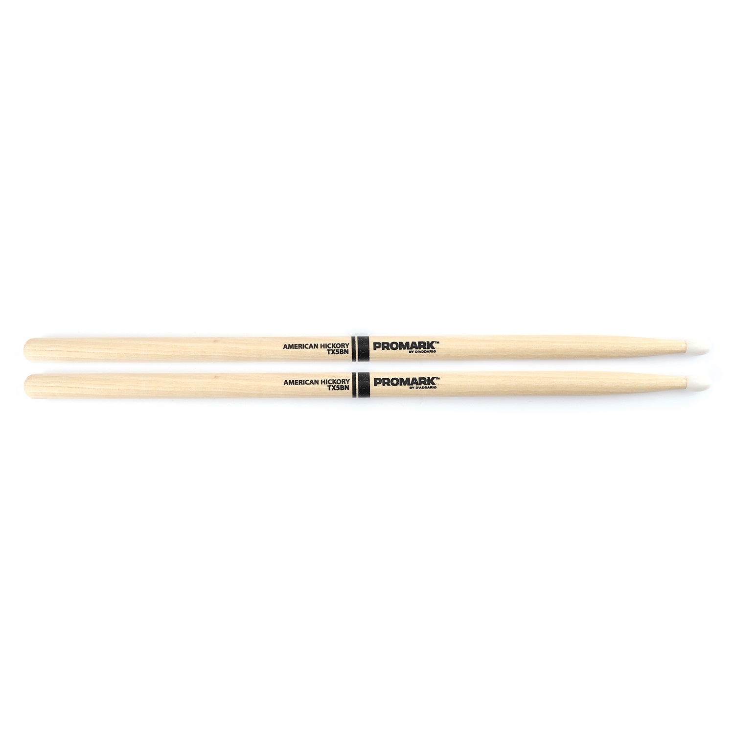 An image of Promark Hickory 5B Nylon Tip Drumstick Pair | PMT Online