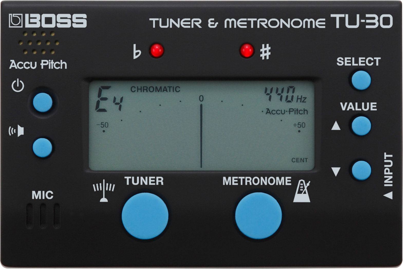 An image of Boss TU-30 Metronome and Tuner | PMT Online