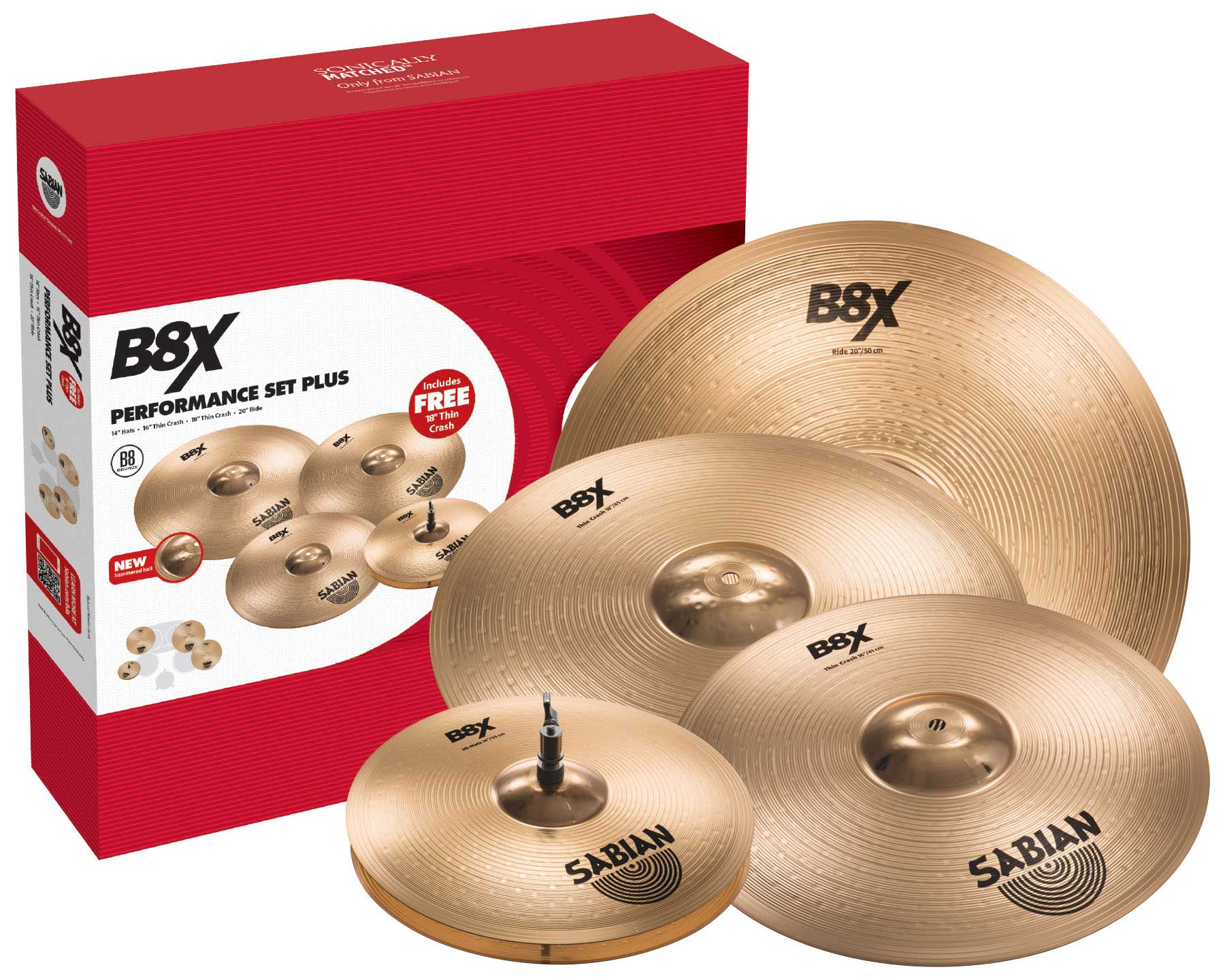 An image of Sabian B8X Promo Bonus Set Cymbal Pack | PMT Online