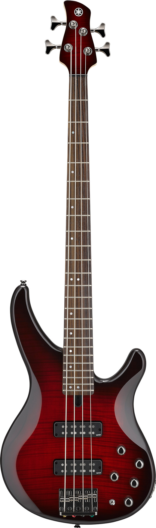 An image of Yamaha TRBX 604 FM Bass Guitar Dark Red Burst | PMT Online