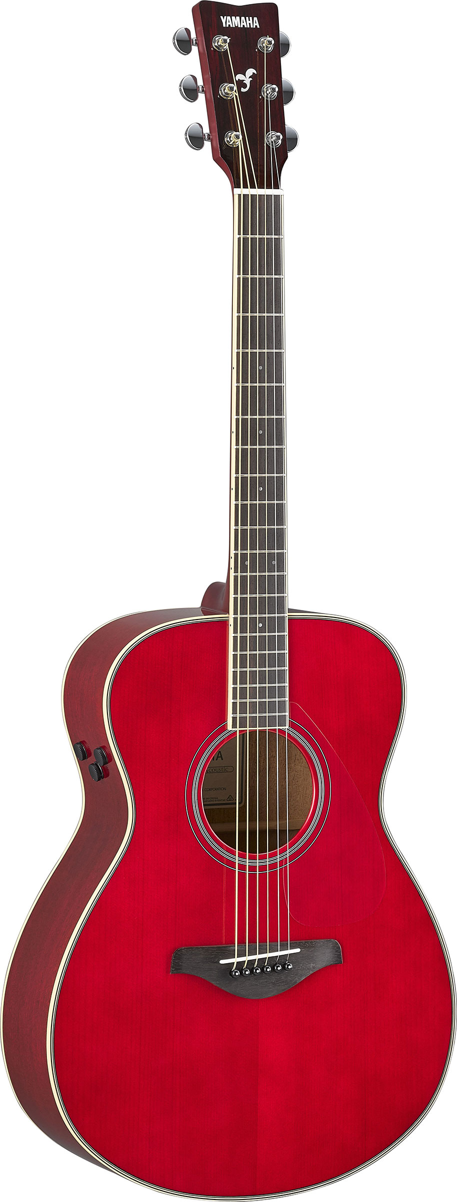 An image of Yamaha FS-TA TransAcoustic Guitar Red | PMT Online