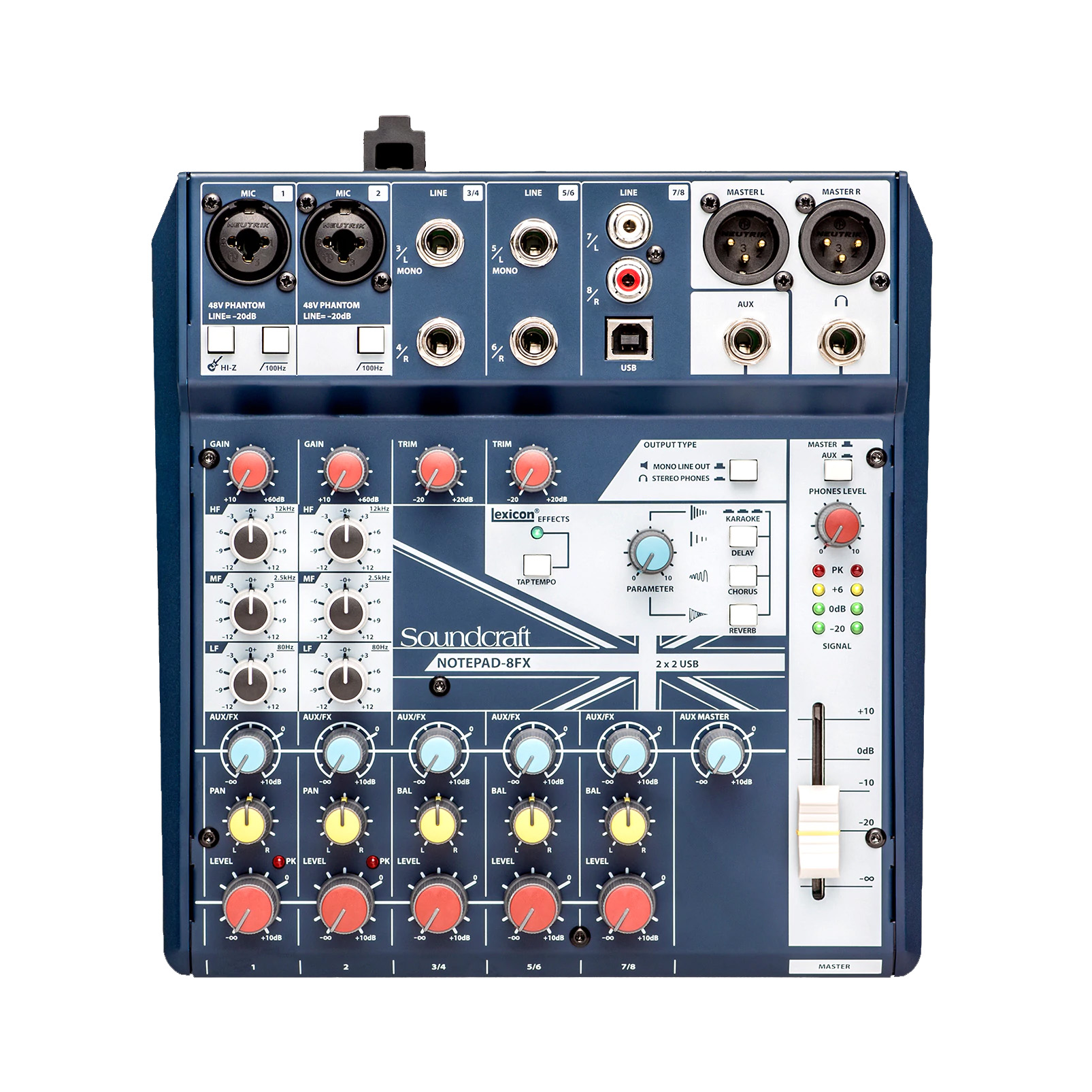 An image of Soundcraft Notepad 8-FX Mixing Desk with USB and FX | PMT Online