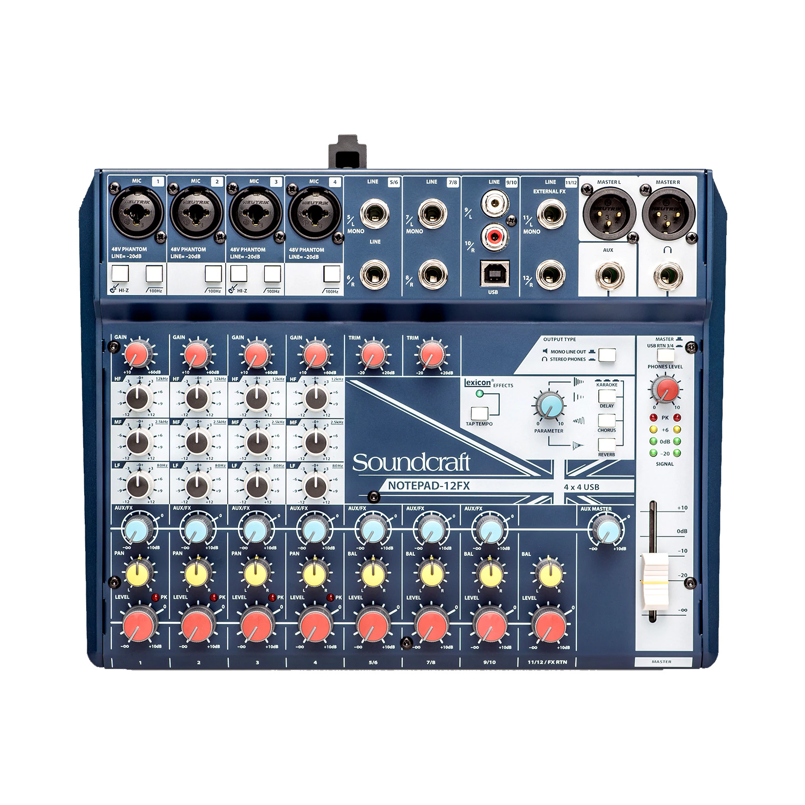 An image of Soundcraft Notepad 12-FX Mixing Desk with USB and FX | PMT Online