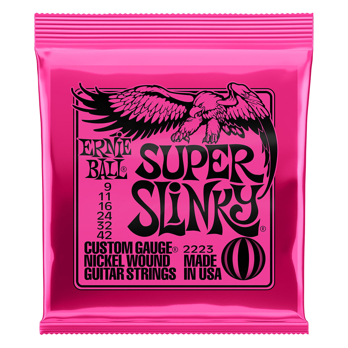 An image of Ernie Ball 2223 Super Slinky Guitar Strings 9-42 - Gift for a Guitarist | PMT On...