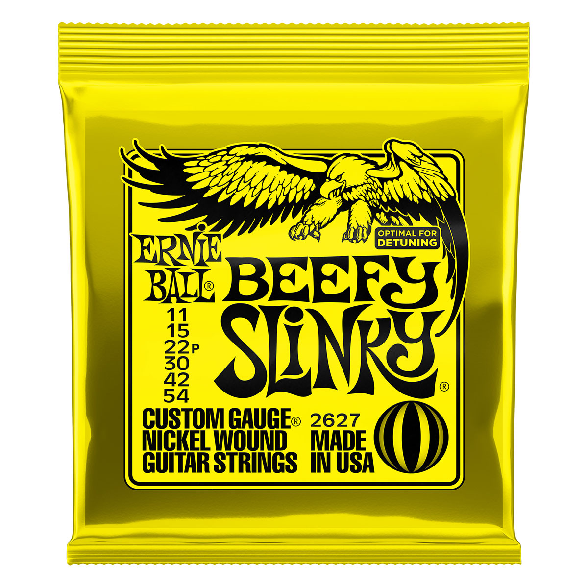 An image of Ernie Ball 2627 Beefy Slinky Guitar Strings 11-54 - Gift for a Guitarist