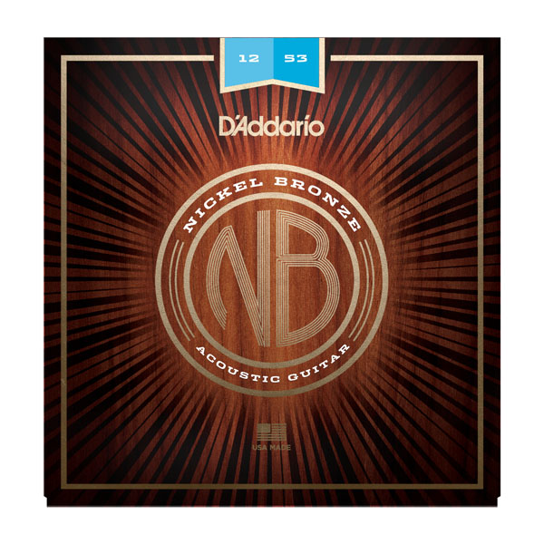 An image of D'Addario NB1253 Nickel Bronze Acoustic Guitar Strings,Light 12-53 | PMT Online