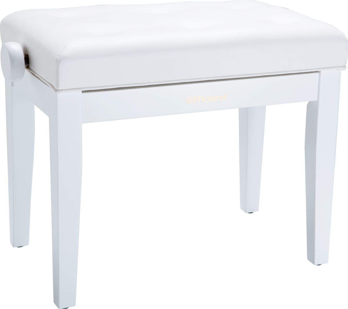 An image of Roland RPB-300 Height Adjustable Piano Bench Satin White | PMT Online