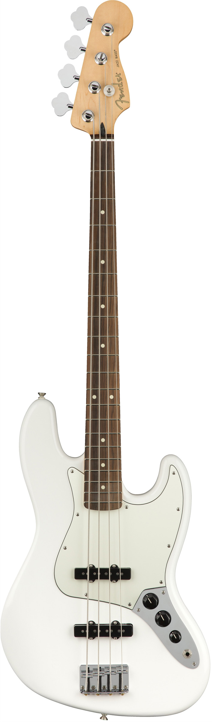 An image of Fender Player Jazz Bass PF, Polar White | PMT Online