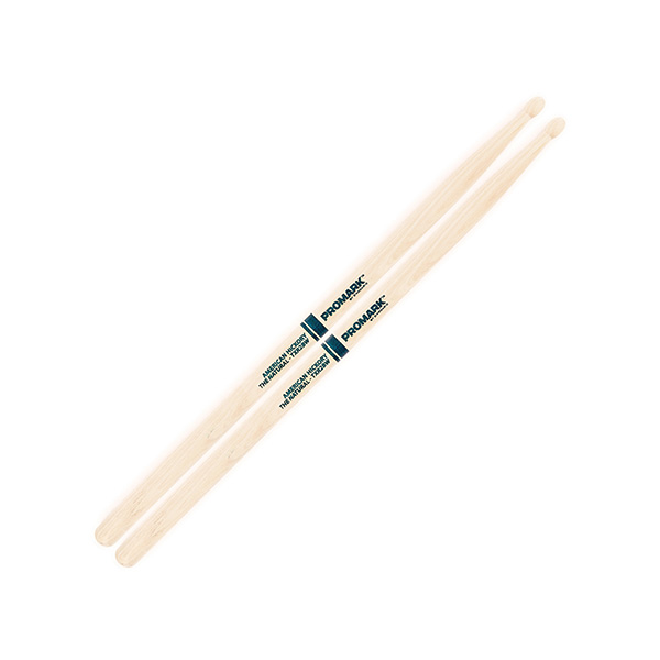 An image of Promark Hickory 2B "the Natural" Wood Tip Drumstick | PMT Online