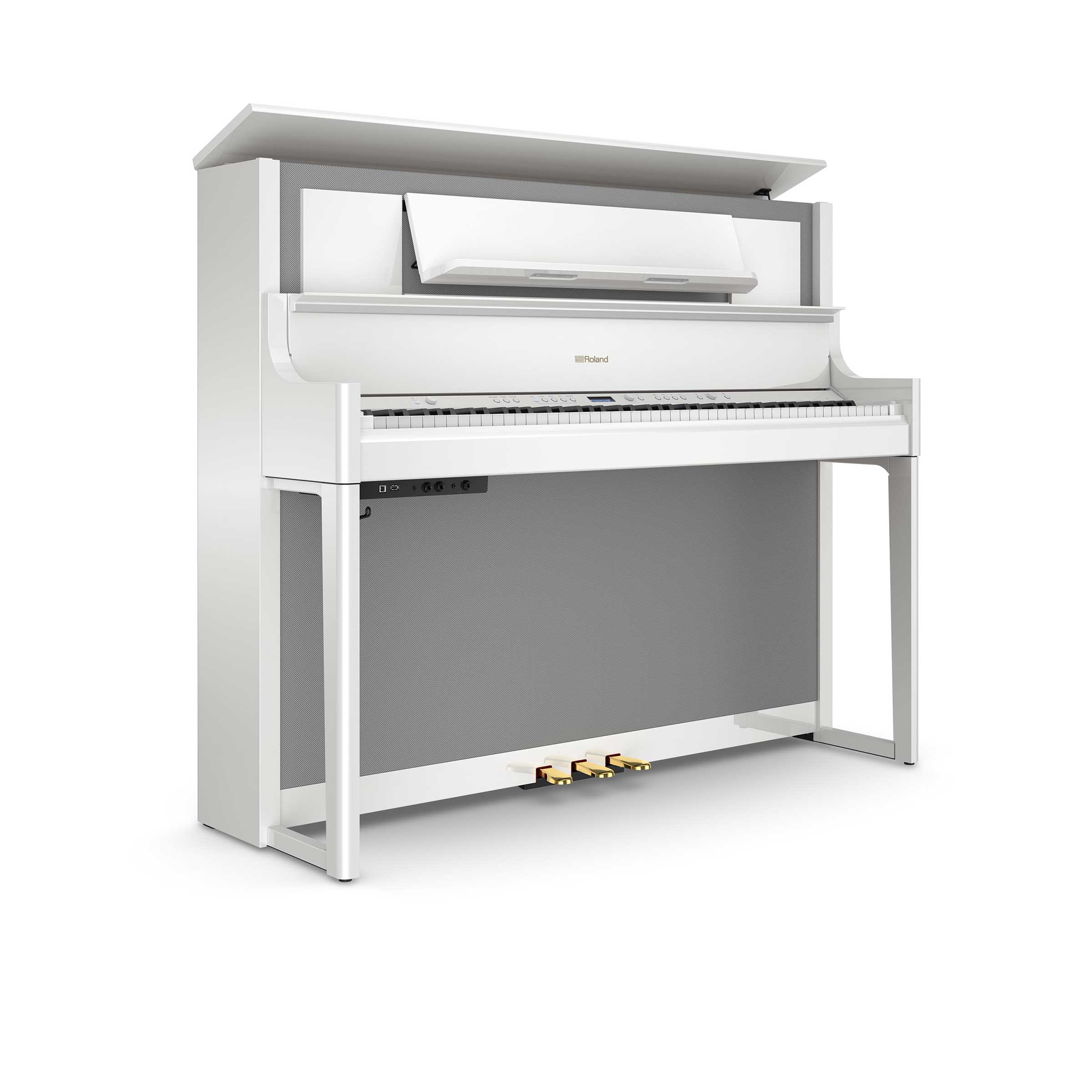 An image of B-Stock Roland LX708 Digital Home Piano Polished White | PMT Online