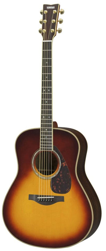 An image of Yamaha LL16BSARE Electro Acoustic, Brown Sunburst