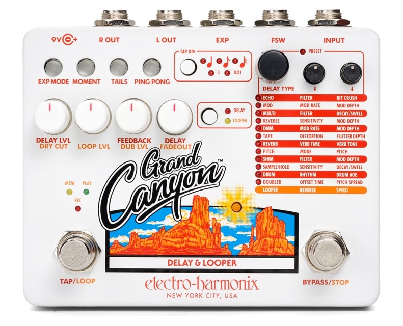 An image of Electro-Harmonix Grand Canyon Delay and Looper Pedal | PMT Online