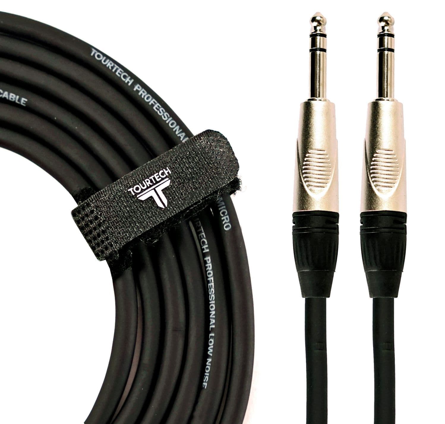 An image of Jack to Jack Guitar Cable - TourTech Stereo Jack to Jack Audio Cable, 3m | PMT O...