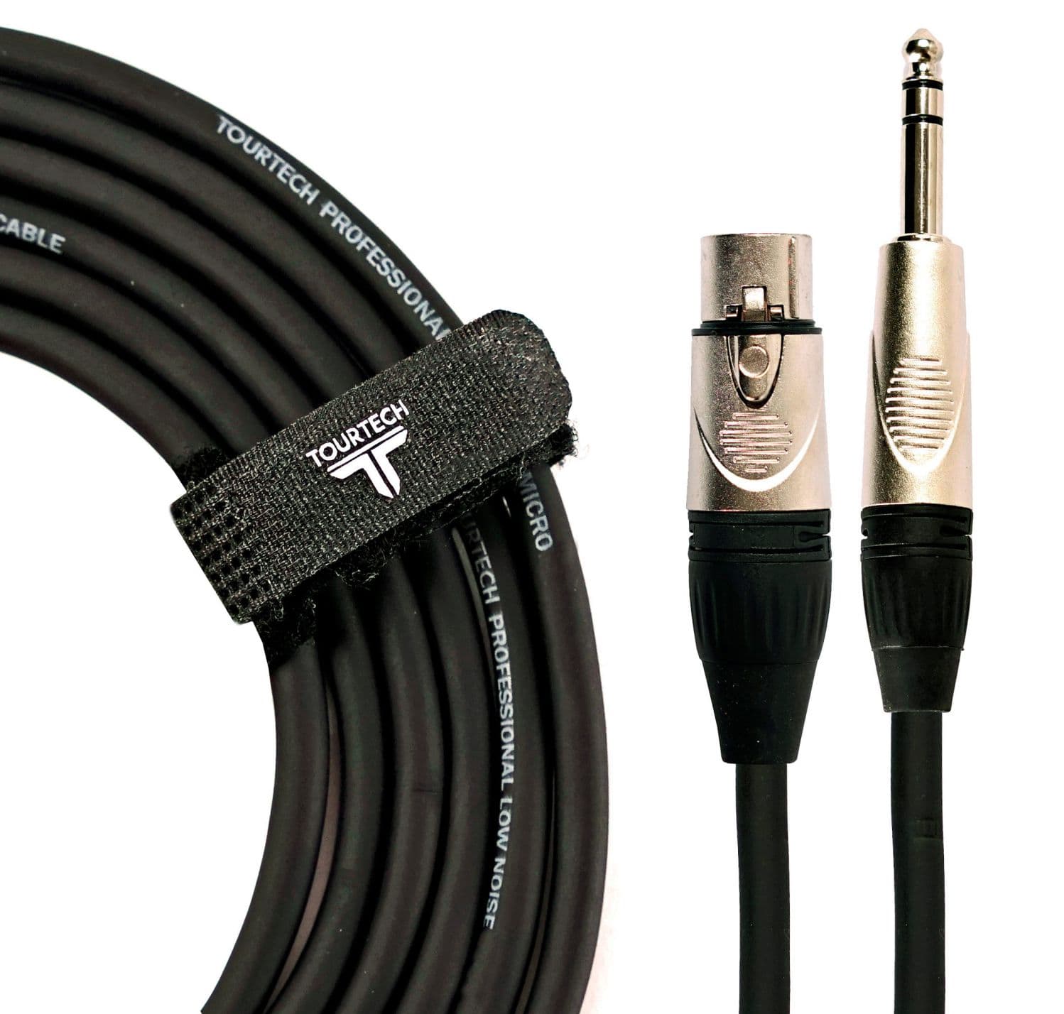 An image of XLR Female to Jack - TourTech XLR Female to Jack Microphone Cable, 3m | PMT Onli...