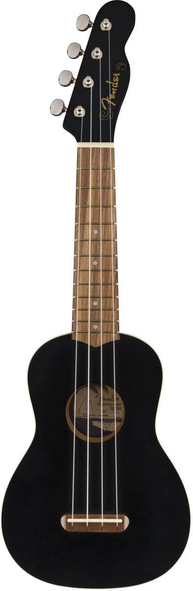 An image of Fender California Coast Venice Soprano Ukulele WN Black