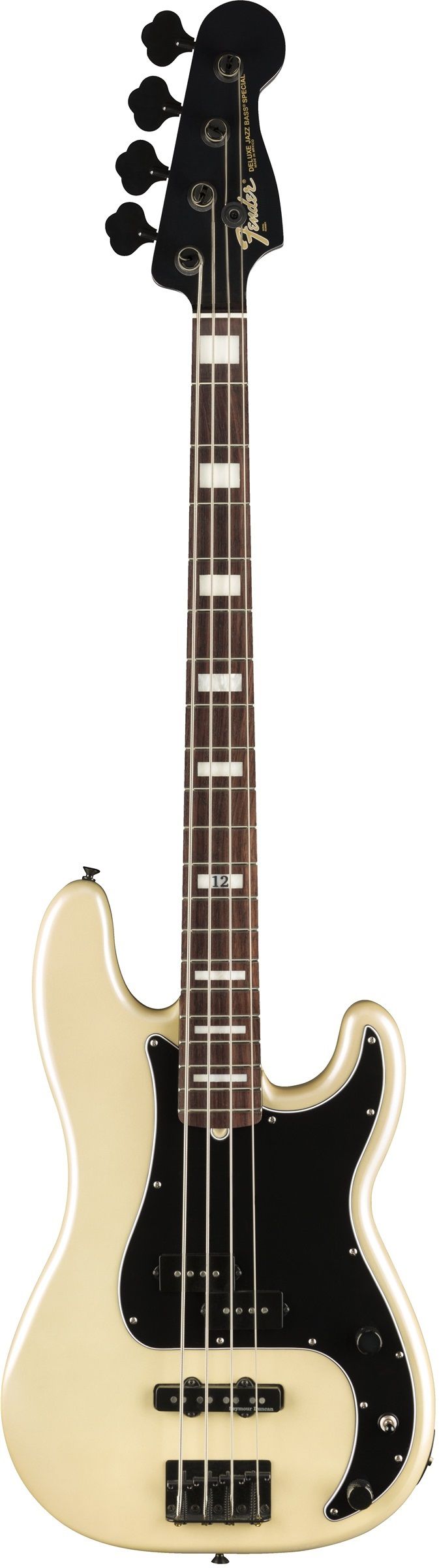 An image of Fender Duff McKagan Deluxe Precision Bass RW White Pearl | PMT Online