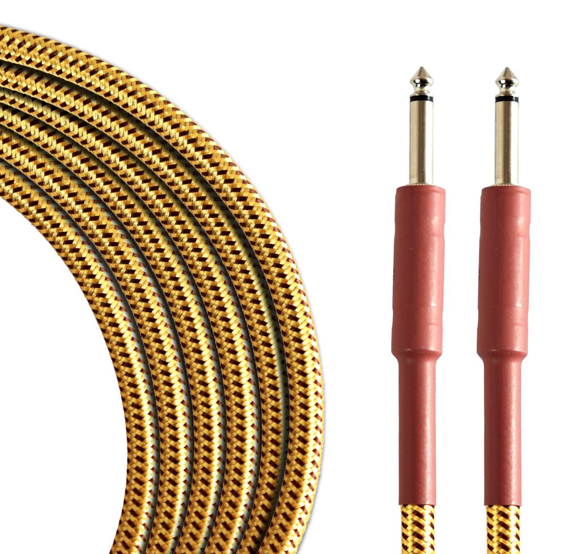 An image of TOURTECH Pro Straight Guitar Cable, 3m, Tweed - Gift for a Guitarist | PMT Onlin...
