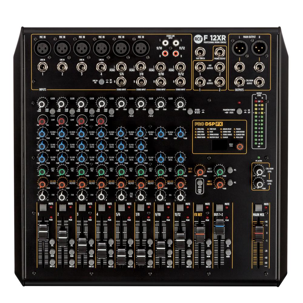 An image of RCF F12XR 12-Channel Studio Mixing Console | PMT Online