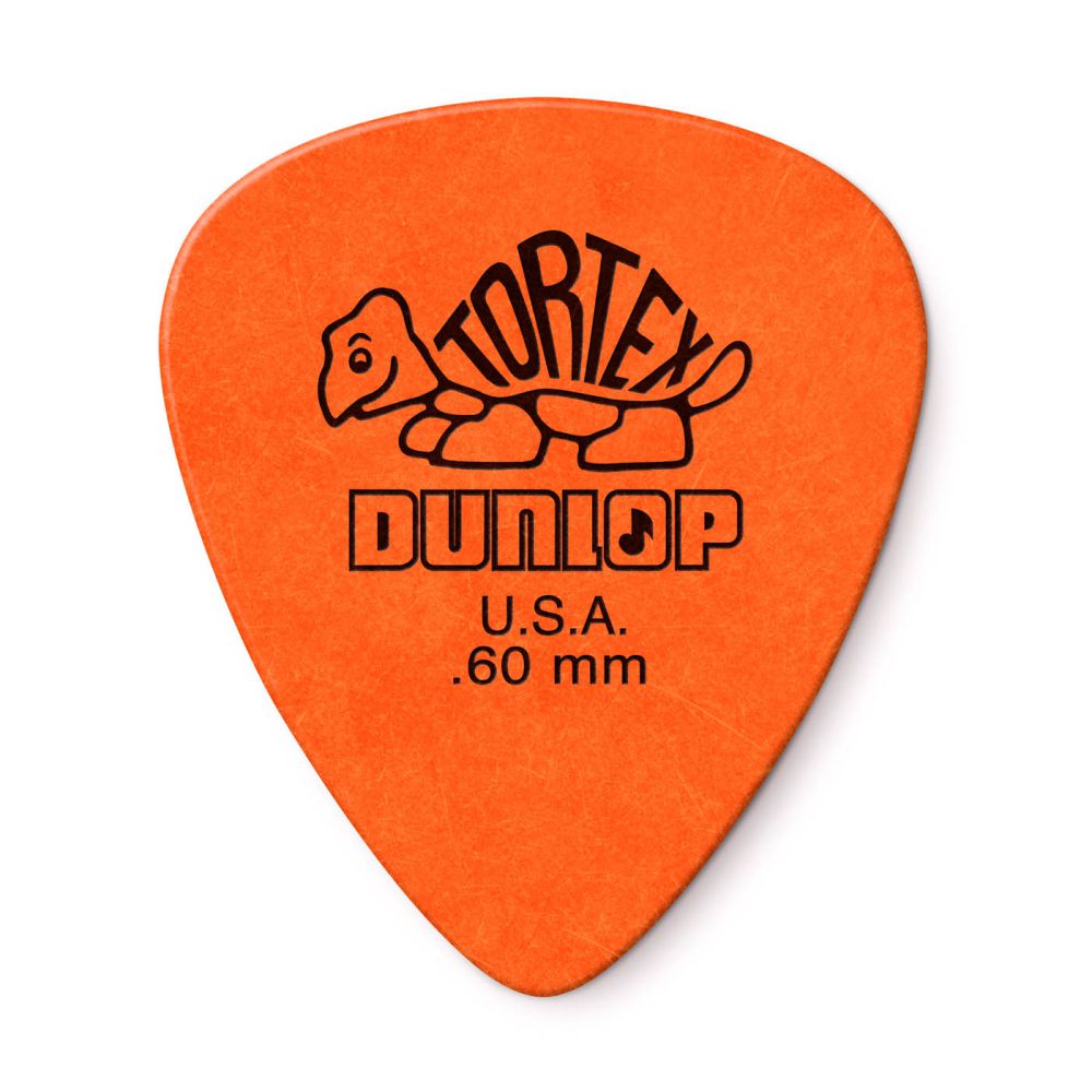 An image of Dunlop Tortex Standard Orange 0.60mm Players (12 Pack) - Gift for a Guitarist | ...