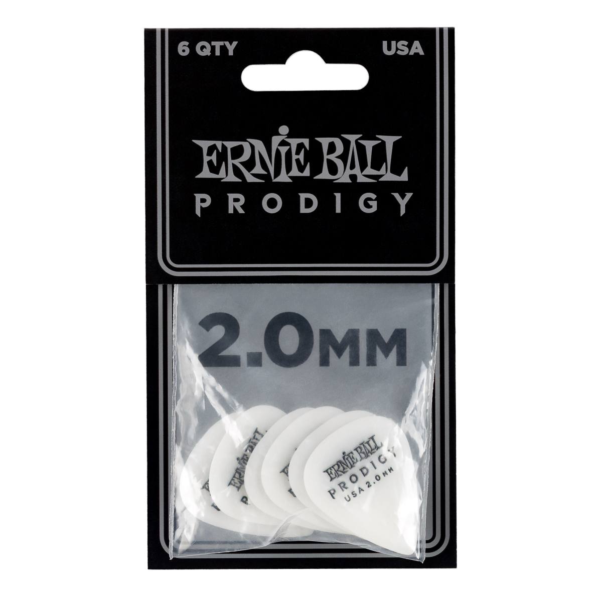 An image of Ernie Ball Prodigy Standard 2.0mm Guitar Picks (6 Pack) | PMT Online