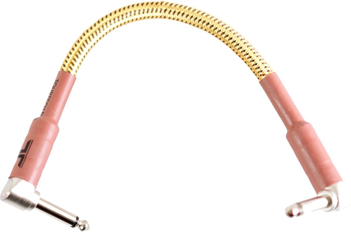 An image of TOURTECH Pro Patch Cable, 15cm, Tweed - Gift for a Guitarist | PMT Online