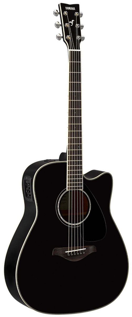 An image of Yamaha FGX830C Electro-Acoustic Guitar Black