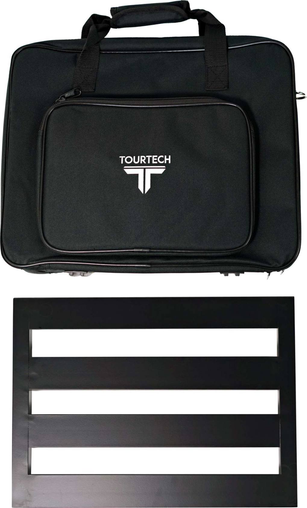 An image of Tourtech Ttpb-4-b Pedal Board W Bag - Small Pedal Board - Guitar Pedal Case | PM...