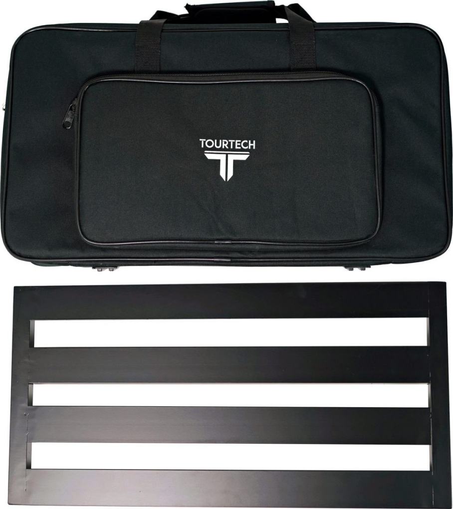 An image of Tourtech Ttpb-6-b Pedal Board W Bag - Small Pedal Board - Guitar Pedal Case | PM...