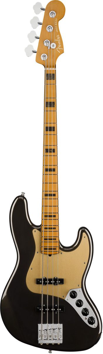 An image of Fender American Ultra Jazz Bass Guitar, MN, Texas Tea | PMT Online