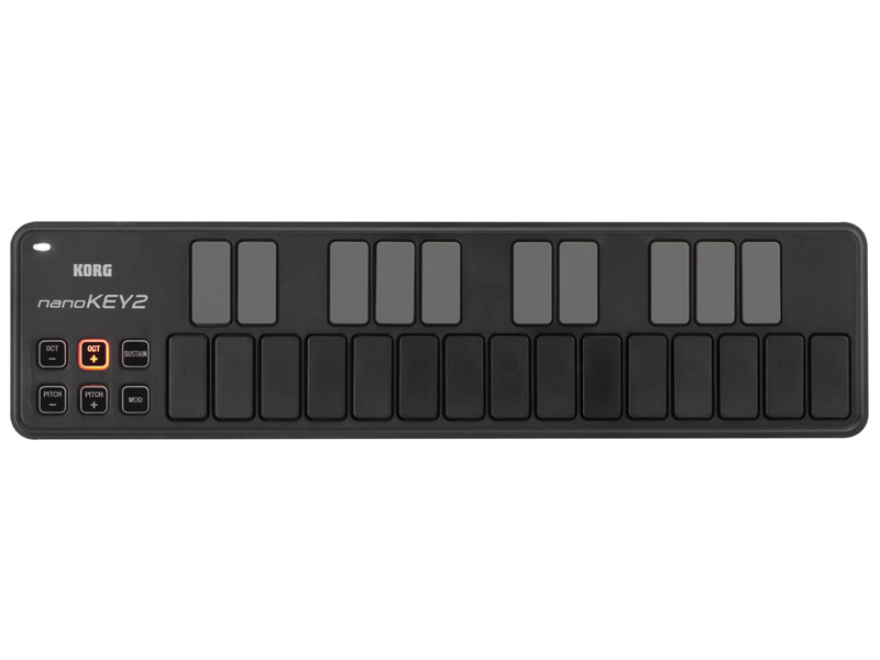 An image of Korg NanoKey 2 Mini USB Keyboard in Black | PMT Online
