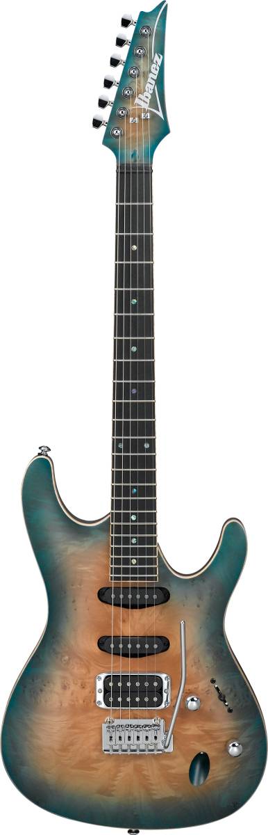 An image of Ibanez SA460MBW-SUB SA Electric Guitar, Sunset Blue Burst