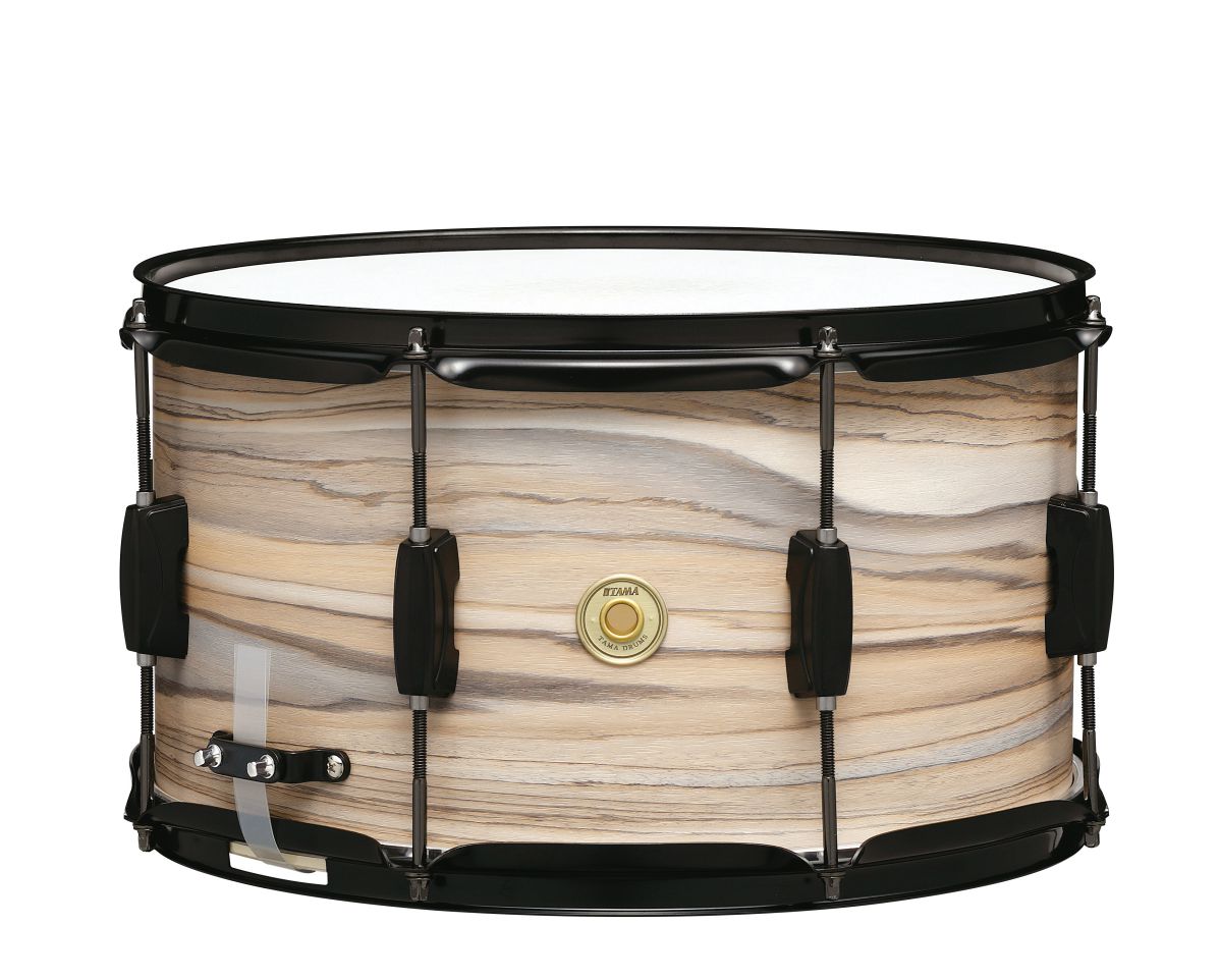 An image of Tama Woodworks 14 x 8 Snare Drum, Natural Zebra Wrap | PMT Online