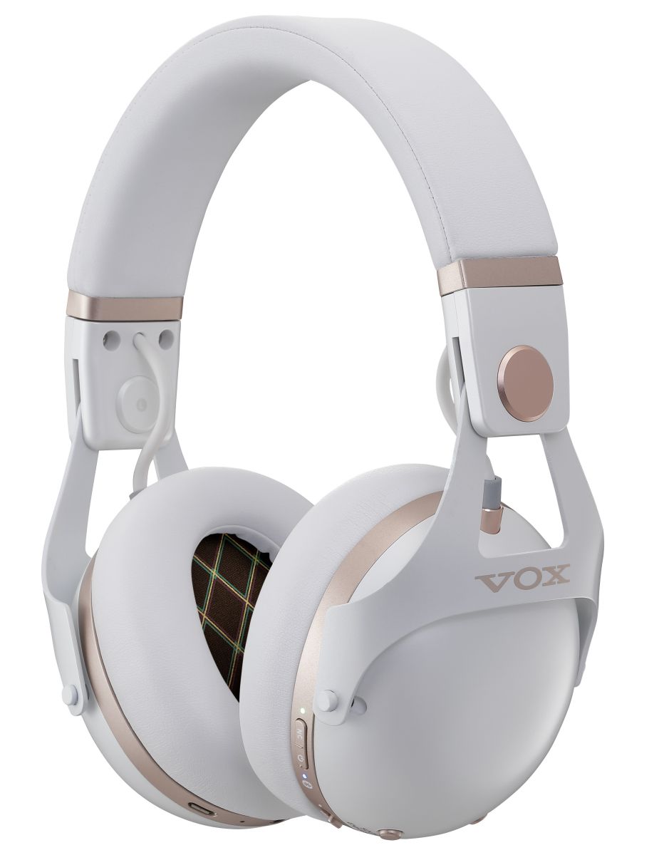An image of Vox VH-Q1 Smart Noise Cancelling Headphones, White | PMT Online