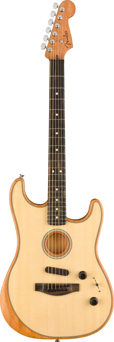 An image of Fender American Acoustasonic Stratocaster, Natural | PMT Online