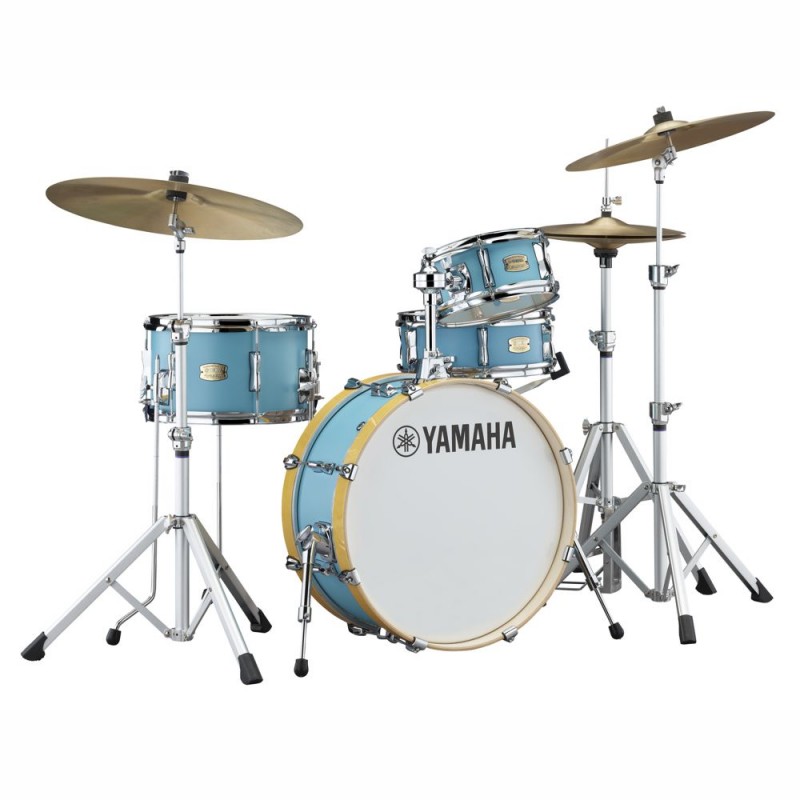 An image of Yamaha Stage Custom Hip 20" Shell Pack, Matte Surf Green | PMT Online