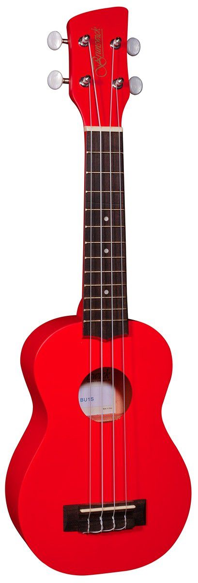 An image of Brunswick Soprano Ukulele, Red Satin - Gift for a Musician | PMT Online