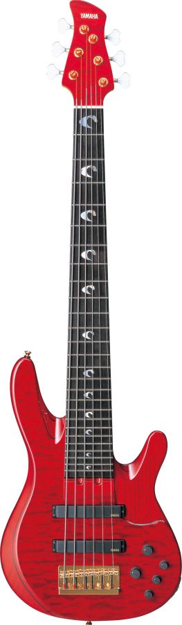 An image of Yamaha TRBJP2 John Patitucci 6-String Bass, Translucent Dark Red  | PMT Online
