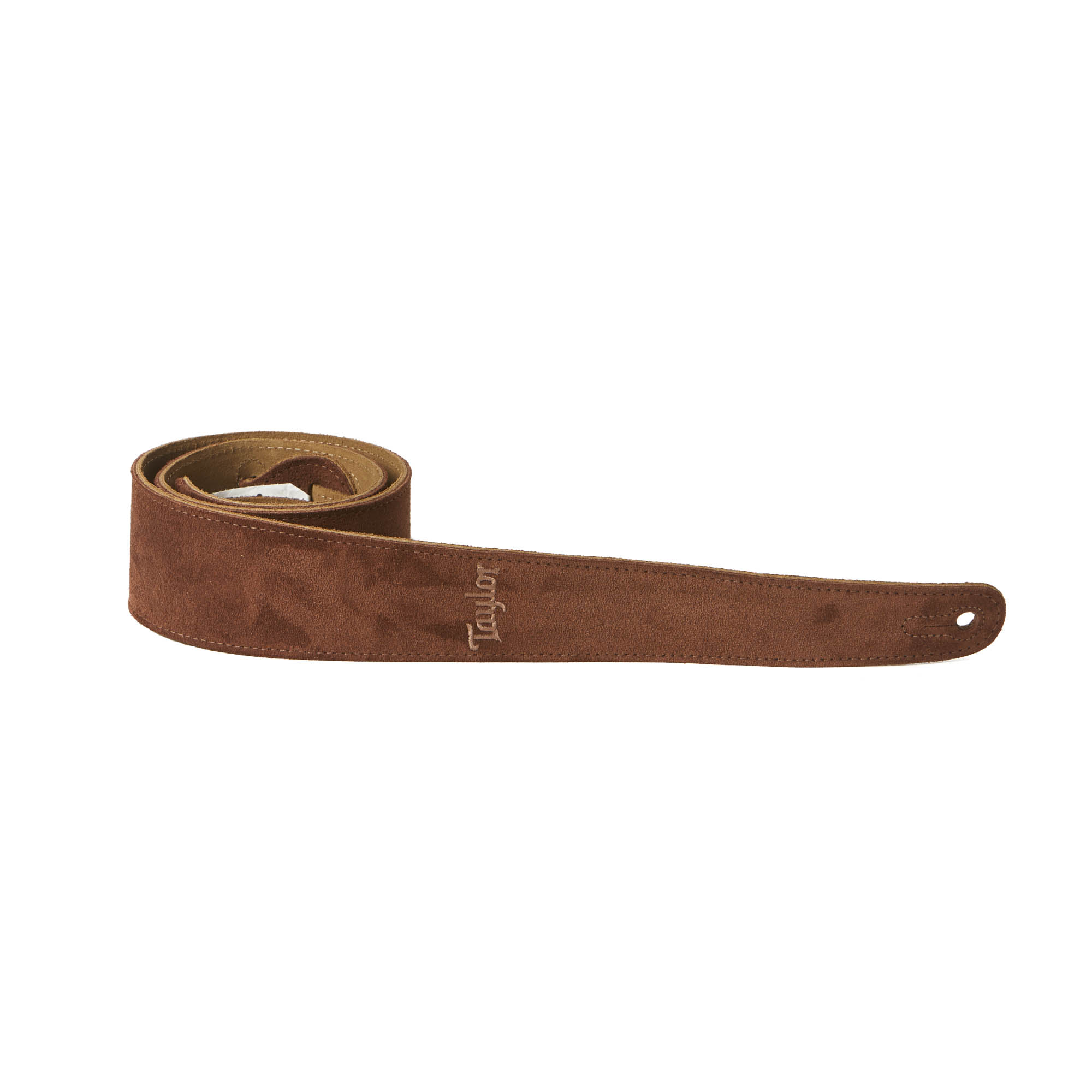 An image of Taylor TS250-05 Suede Guitar Strap, Chocolate Brown - Gift for a Guitarist | PMT...